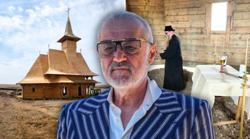 O zi cu Gigi Becali în pustiul de la Techirghiol unde şi apără biserica. Reportaj Fanatik cu patronul FCSB și părintele Nectarie