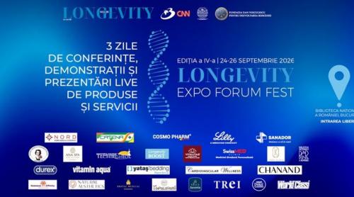 PROGRAM: Longevity Expo Forum Fest, ediția a IV a, 3 zile dedicate longevității, sănătății și medicinei viitorului