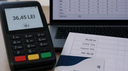 Tichetele de masă de 45 de lei pe zi ajung 36,45 lei net pe card. Impozitul pe venit și CASS reduc suma în 2026 pentru angajați
