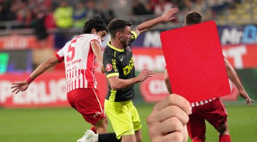 A luat roșu în minutul 90 ca să joace contra lui Dinamo!