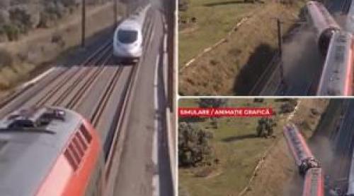 ANIMAȚIE. Filmul tragediei feroviare din Spania: "Îi luam pulsul ca să l conving să rămână cu mine"