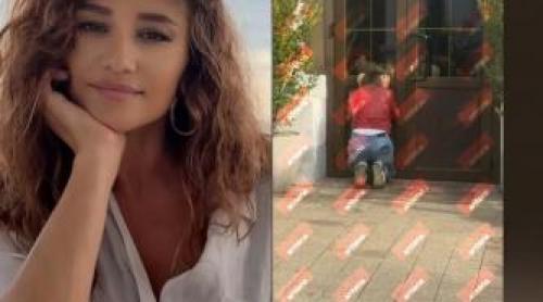Claudia Pătrășcanu, în lacrimi și în genunchi în fața unei biserici închise! Artista îl imploră pe Dumnezeu să și revadă copiii