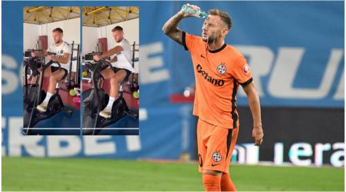 Imagini tari cu Denis Drăguș, vedeta FCSB, în sala de forță: „Animalul”.Exclusiv Video