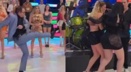 Incident în direct, la o emisiune TV! Un prezentator a lovit o dronă, iar aceasta a rănit o tânără. Momentul, surprins de camere
