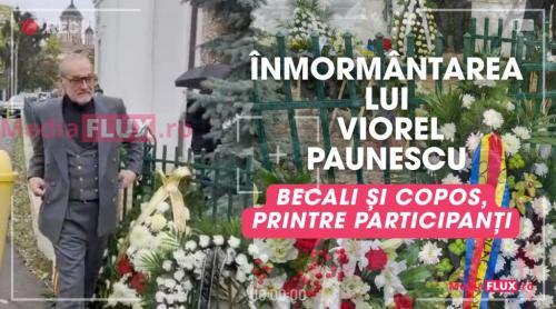 Înmormântarea lui Viorel Păunescu, la Cimitirul Bellu. Imagini inedite cu Gigi Becali