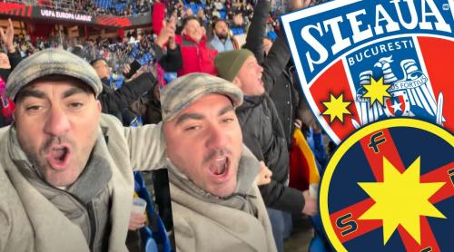 Pescobar, suporter de lux pentru FCSB. Imaginile cu sponsorul din Ghencea care i au înfuriat pe fani: „Forța, Steaua!”