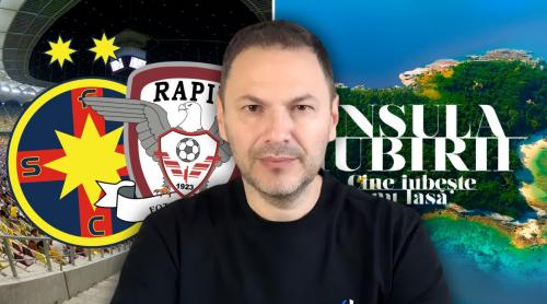 Provocarea lui Ștefan Beldie înainte de derby: cine va câștiga duelul audiențelor, FCSB – Rapid sau Insula Iubirii? „Una e bârfa, alta e vânătoarea”