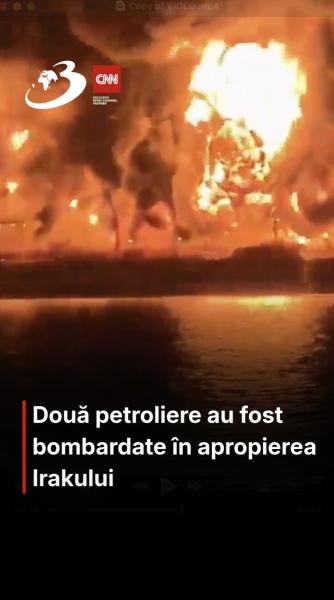 Două petroliere bombardate în apropierea Irakului