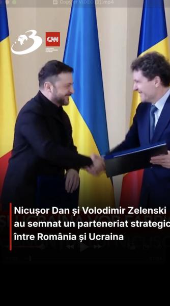 Nicușor Dan și Volodimir Zelenski au semnat un parteneriat strategic între România și Ucraina