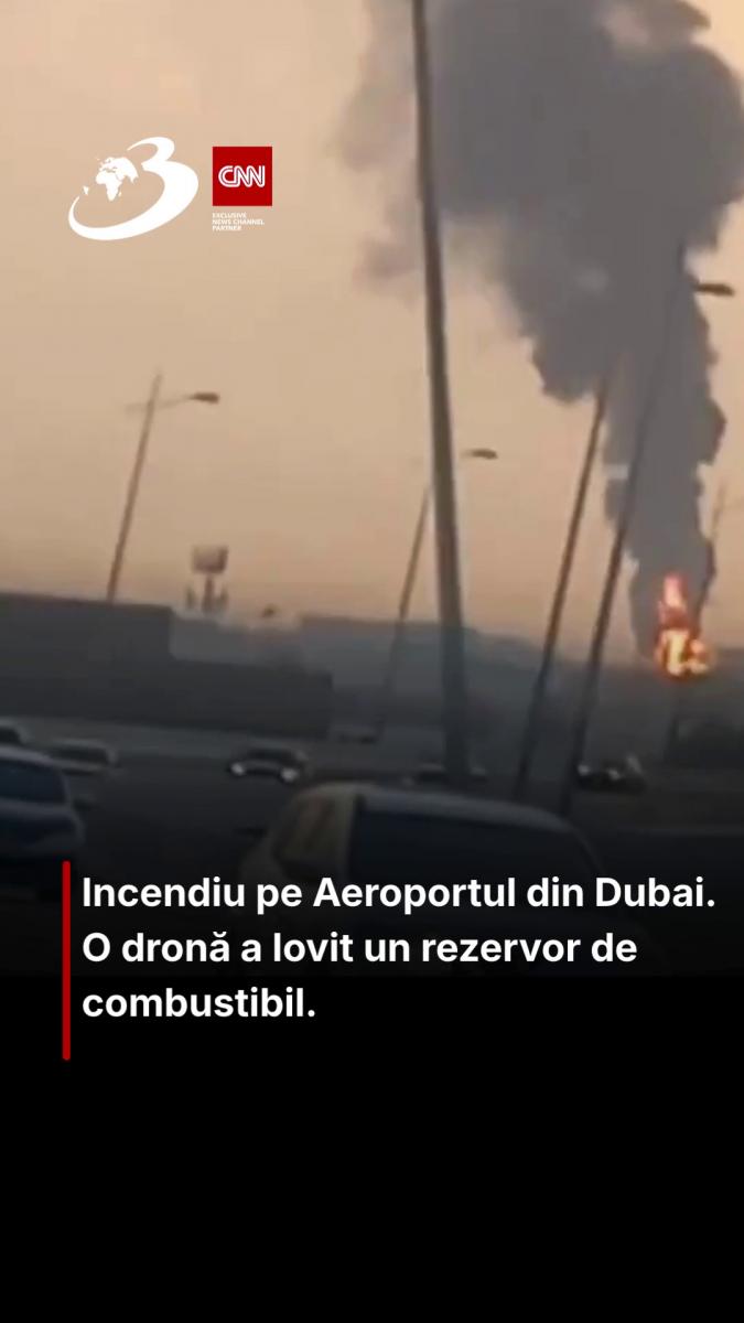 Incendiu pe Aeroportul Internațional Dubai, o dronă a lovit un rezervor de combustibil
