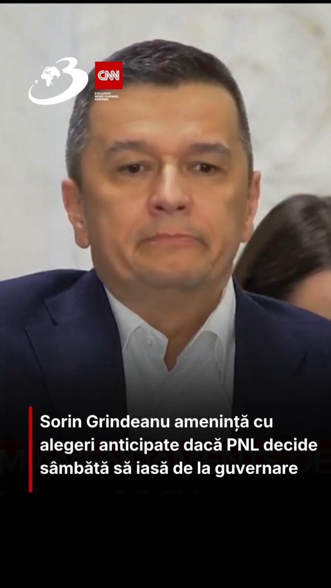 Sorin Grindeanu amenință cu alegeri anticipate dacă PNL decide sâmbătă să iasă de la guvernare