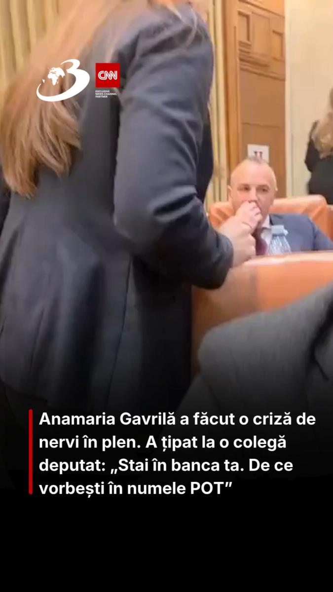 Anamaria Gavrilă a făcut o criză de nervi în plen. A țipat la o colegă deputat: „Stai în banca ta. De ce vorbești în numele POT”