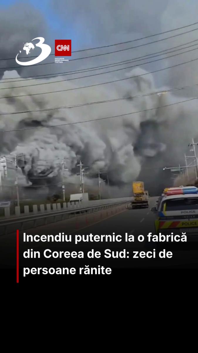 Incendiu puternic la o fabrică din Coreea de Sud: zeci de persoane rănite