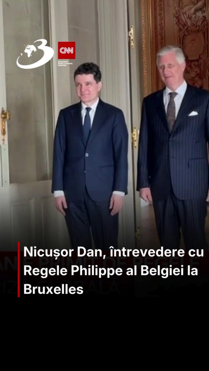 Nicușor Dan, întrevedere cu Regele Philippe al Belgiei la Bruxelles