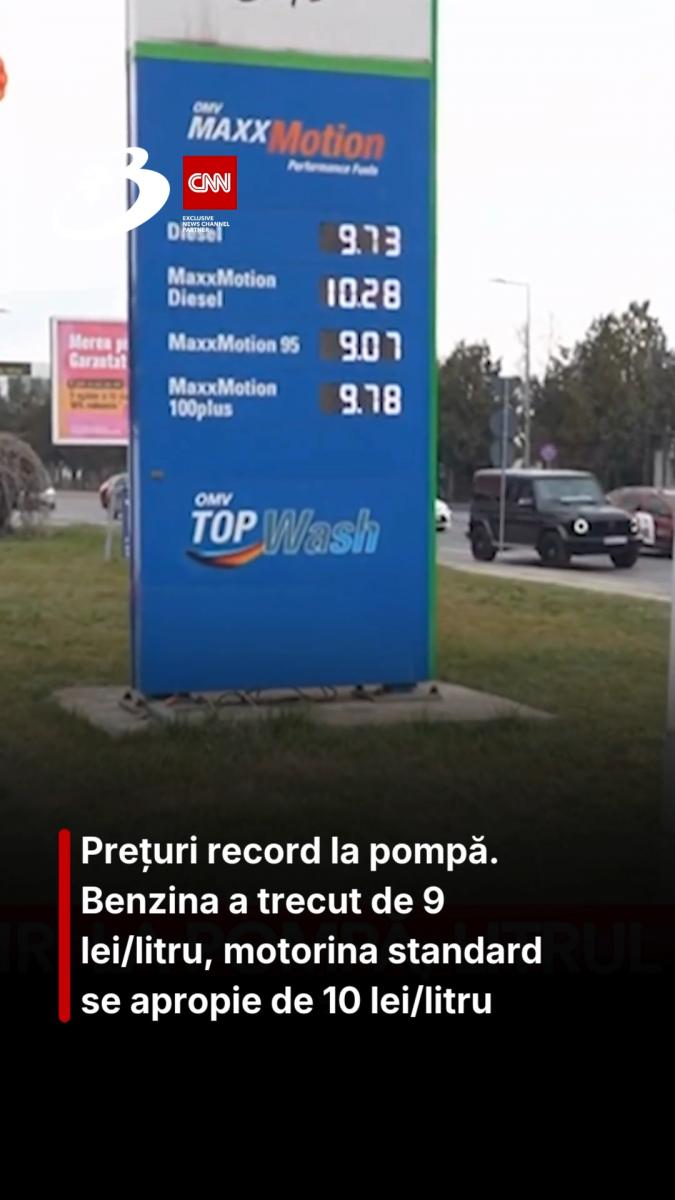 Prețuri record la pompă, benzina a trecut de 9 lei/litru