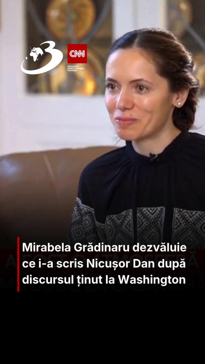 Mirabela Grădinaru dezvăluie ce i-a scris Nicușor Dan după discursul ținut la Washington