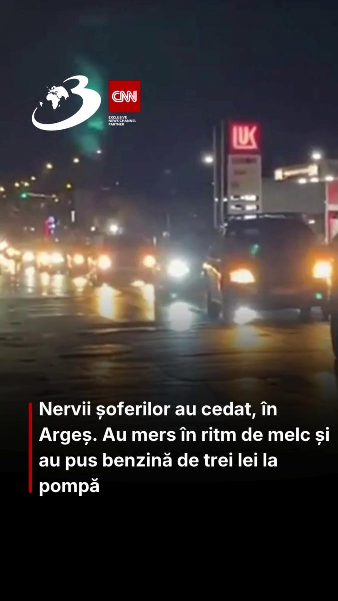 Nervii șoferilor au cedat, în Argeș. Au mers în ritm de melc și au pus benzină de trei lei la pompă