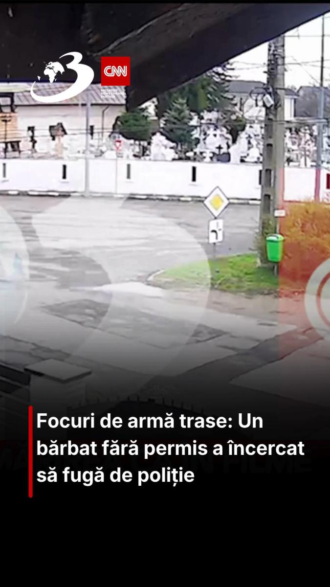 Focuri de armă trase: Un bărbat fără permis a încercat să fugă de poliție
