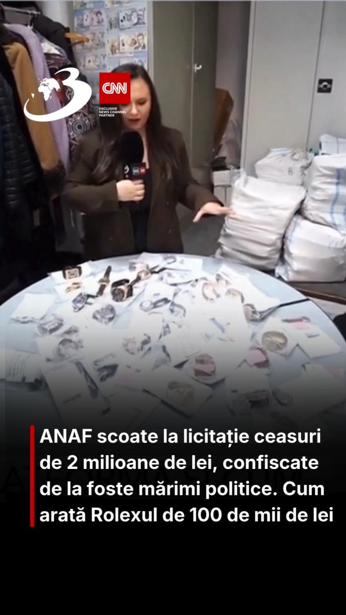 ANAF scoate la licitație ceasuri de 2 milioane de lei, confiscate de la foste mărimi politice. Cum arată Rolexul de 100 de mii de lei