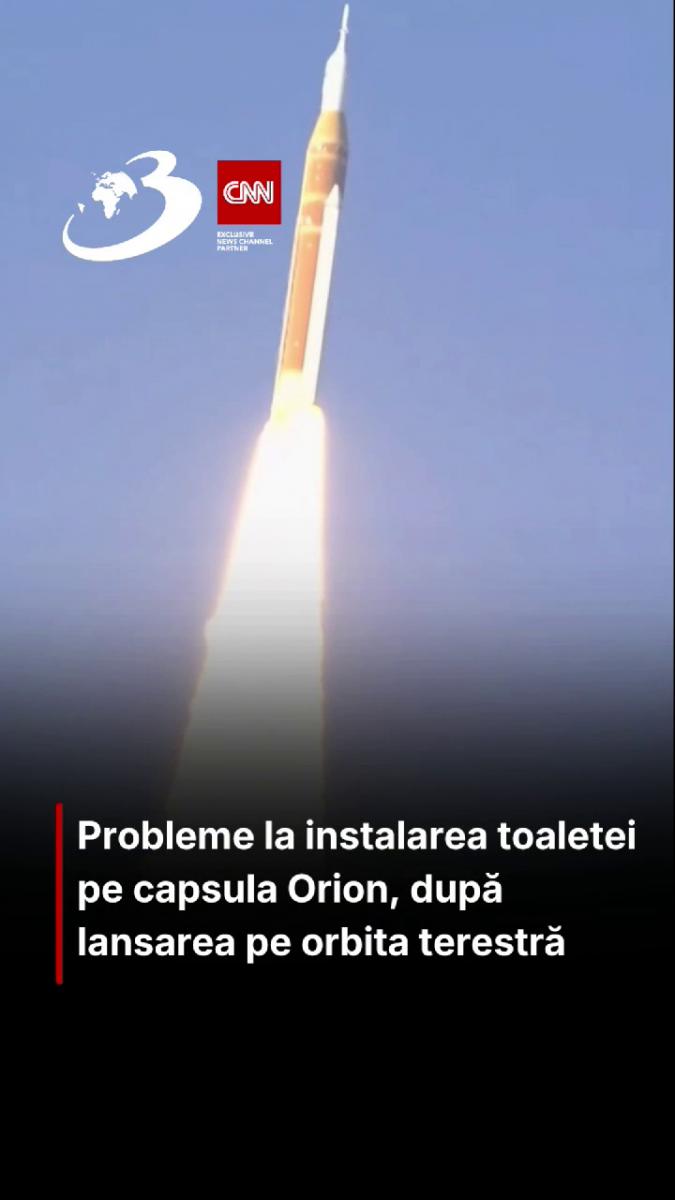 La câteva ore după lansarea misiunii Artemis 2 a NASA în jurul Lunii, echipajul a raportat o problemă tehnică la ceea ce reprezintă cel mai așteptat nou confort al capsulei Orion: toaleta spațială.