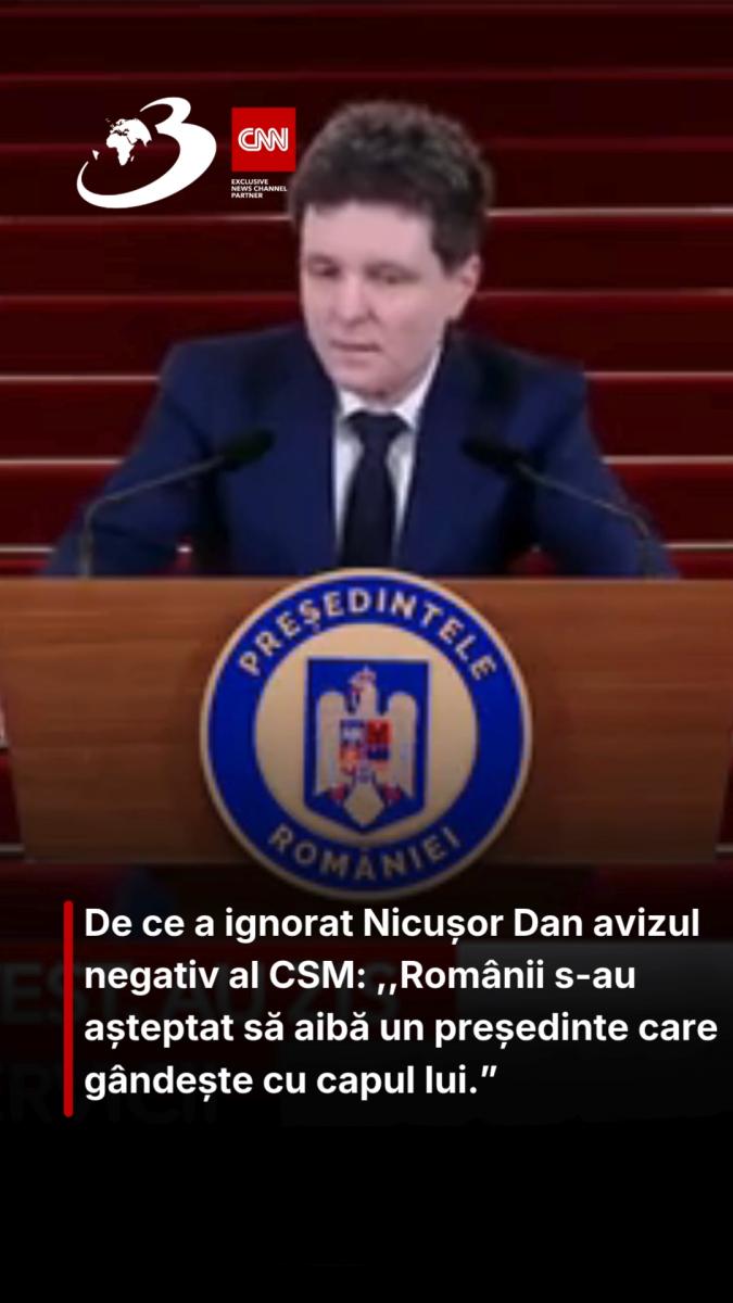 De ce a ignorat Nicușor Dan avizul negativ al CSM: ,,Românii s-au așteptat să aibă un președinte care gândește cu capul lui.”