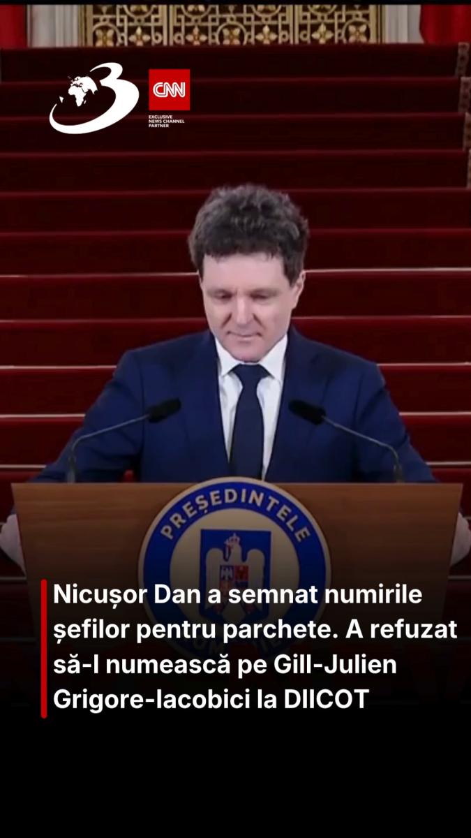 Nicușor Dan a semnat numirile șefilor pentru parchete. A refuzat să-l numească pe Gill-Julien Grigore-Iacobici la DIICOT