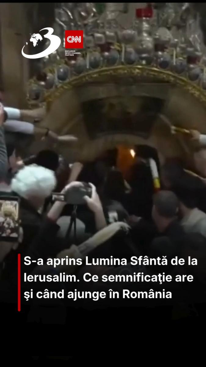 Lumina Sfântă s-a aprins sâmbătă, 11 aprilie, din nou la Biserica Sfântul Mormânt, aducând un moment de liniște și speranță pentru credincioșii din întreaga lume