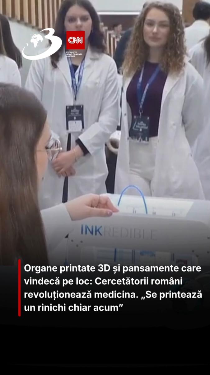 Organe printate 3D și pansamente care vindecă pe loc: Cercetătorii români revoluționează medicina. „Se printează un rinichi chiar acum” 