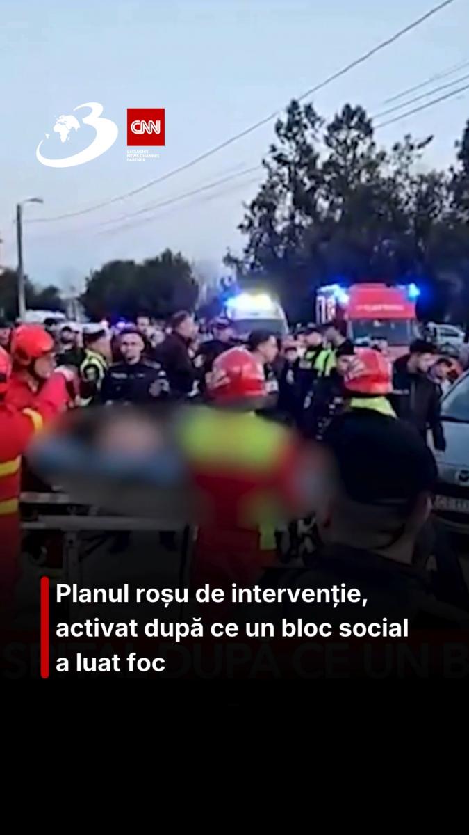 Planul roșu de intervenție, activat după ce un bloc social a luat foc