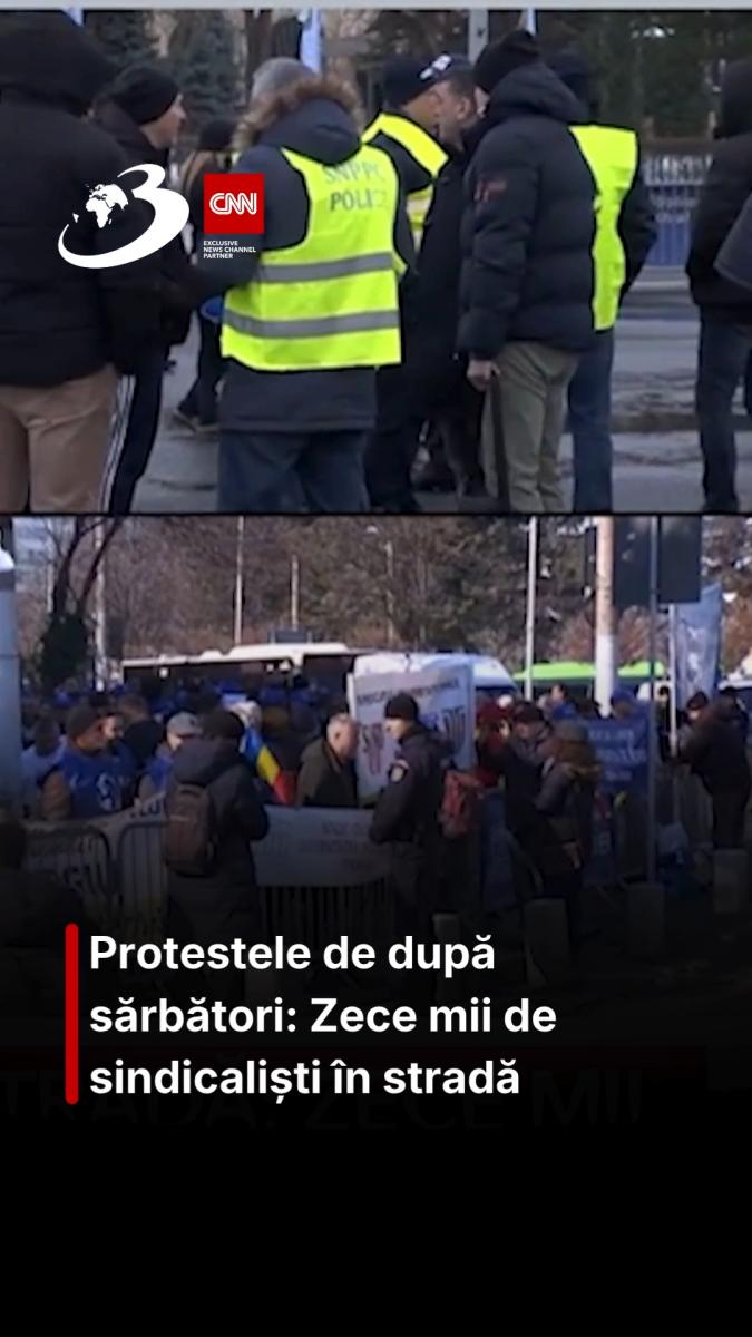 Protestele de după sărbători: Zece mii de sindicaliști în stradă