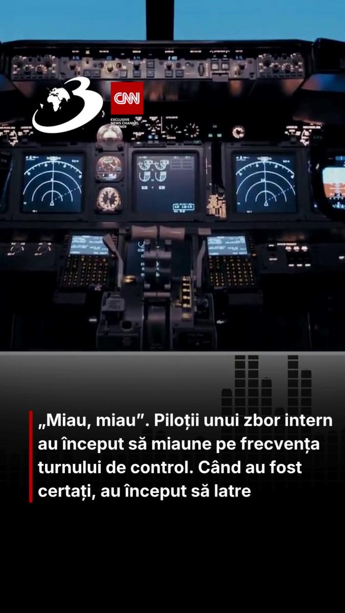 „Miau, miau”. Piloții unui zbor intern au început să miaune pe frecvența turnului de control. Când au fost certați, au început să latre