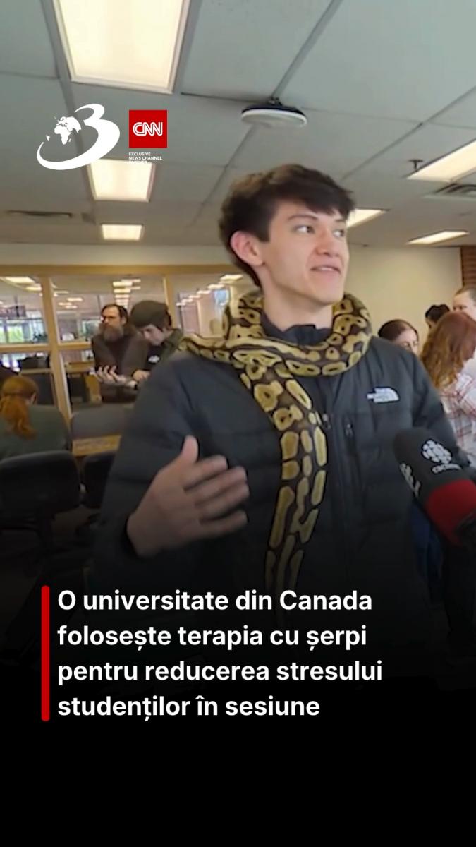 O universitate din Canada folosește terapia cu șerpi pentru reducerea stresului studenților în sesiune