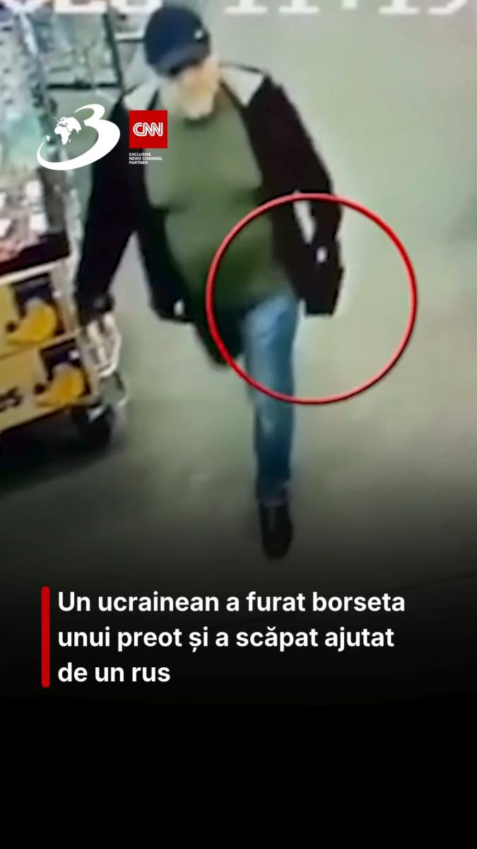 Un ucrainean a furat borseta unui preot și a scăpat ajutat de un rus