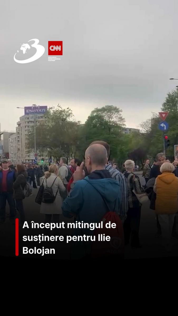 A început mitingul de susținere pentru Ilie Bolojan