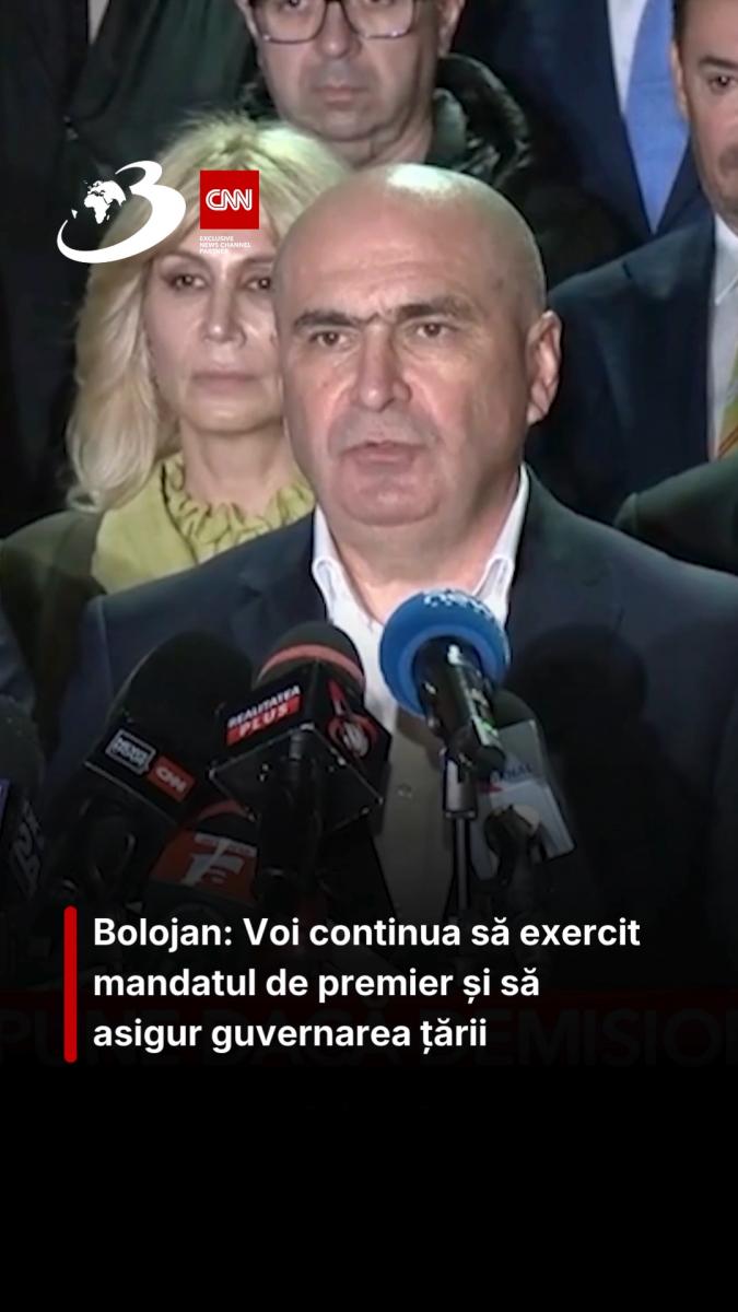 Bolojan: Voi continua să exercit mandatul de premier și să asigur guvernarea țării
