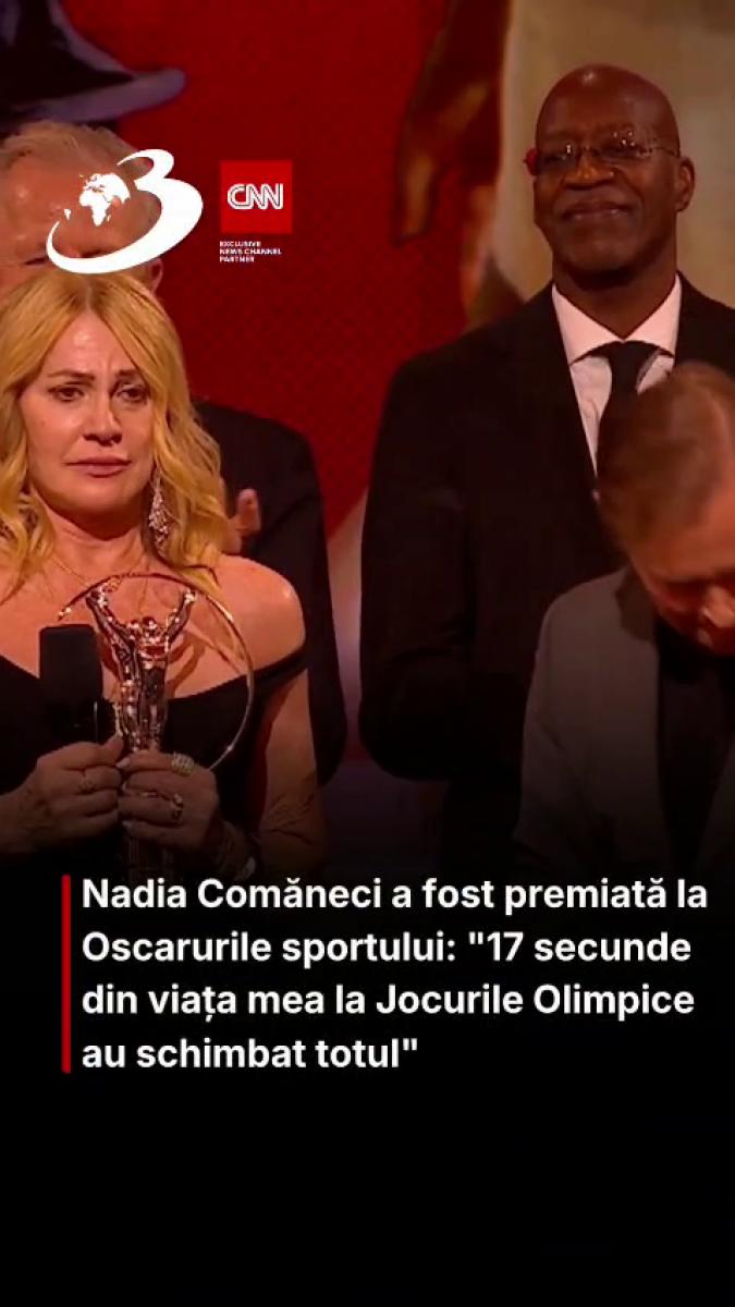 Nadia Comăneci a fost premiată la Oscarurile sportului: 