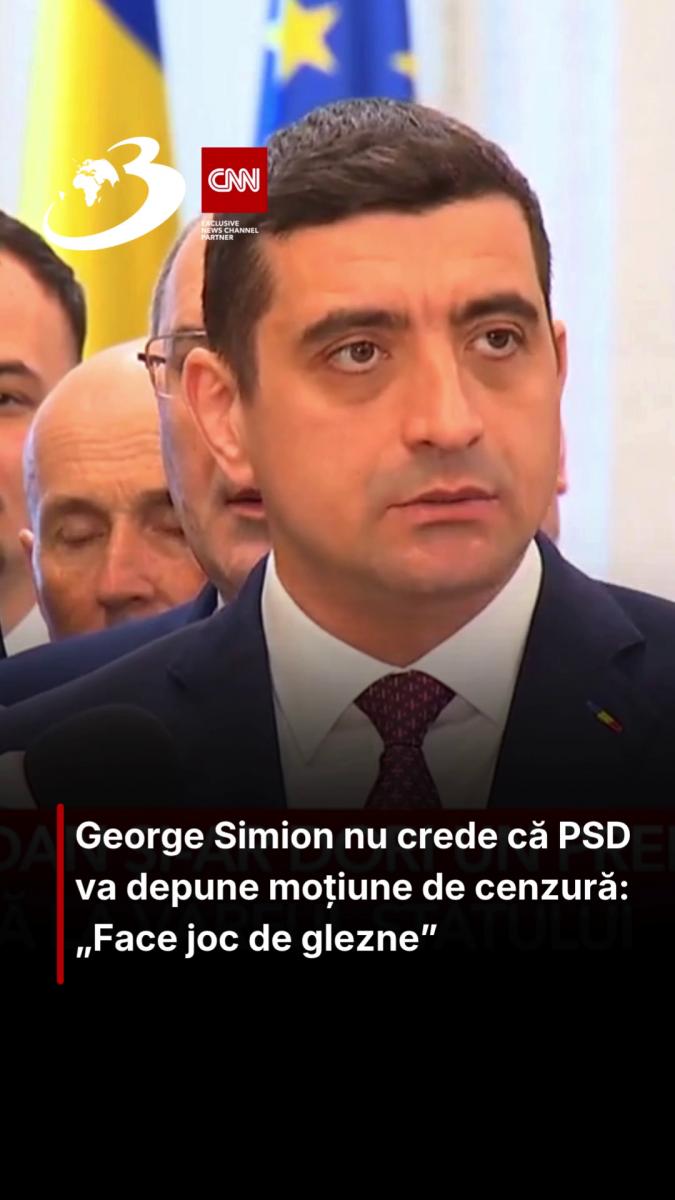 George Simion nu crede că PSD va depune moțiune de cenzură: „Face joc de glezne”