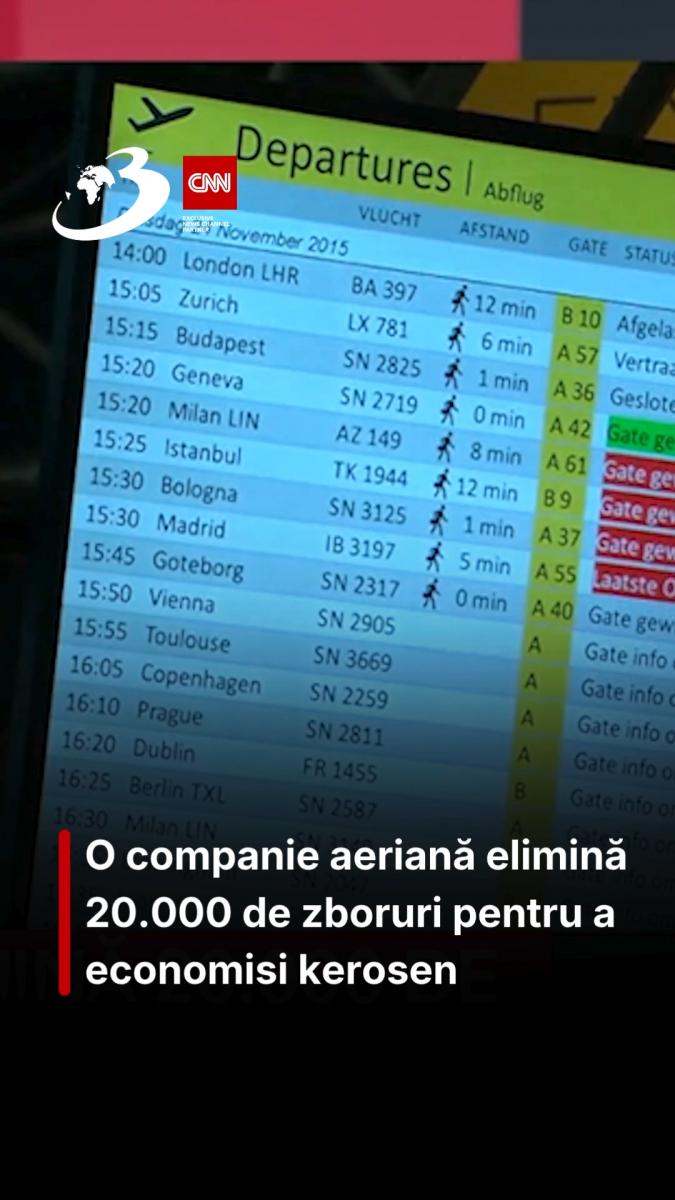 O companie aeriană elimină 20.000 de zboruri pentru a economisi kerosen
