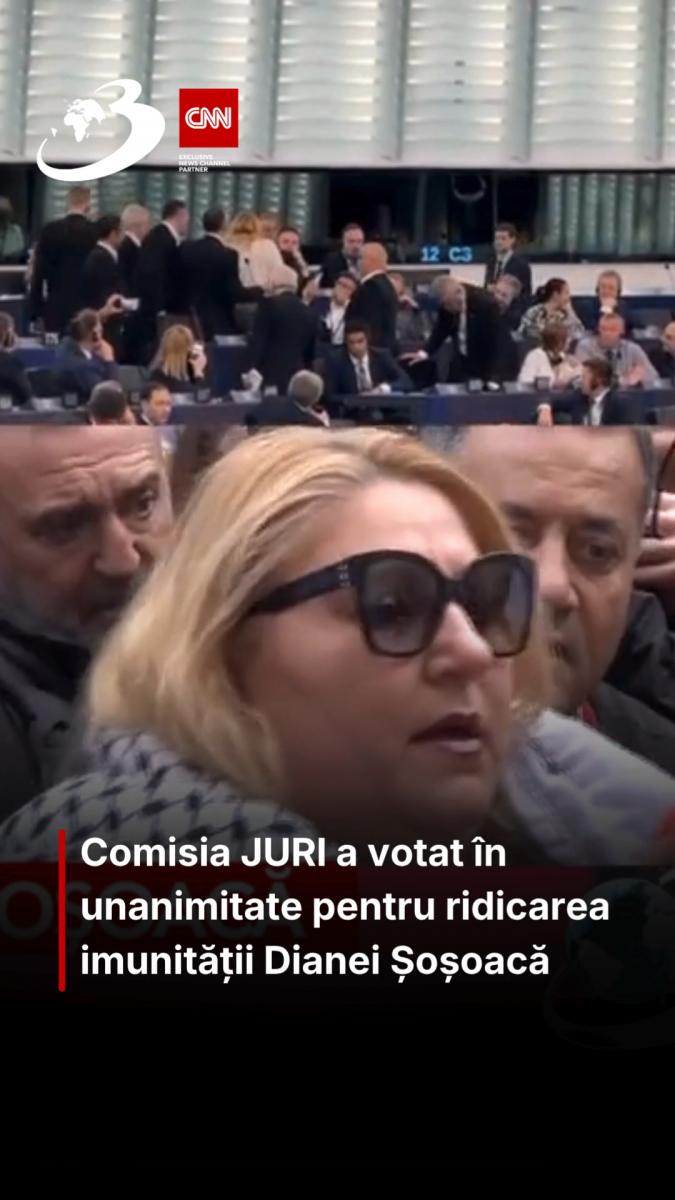 Comisia de afaceri juridice a Parlamentului European (JURI) a votat, joi, ridicarea imunității parlamentare a Dianei Șoșoacă, votul în plen urmând să fie dat săptămâna viitoare la Strasbourg.