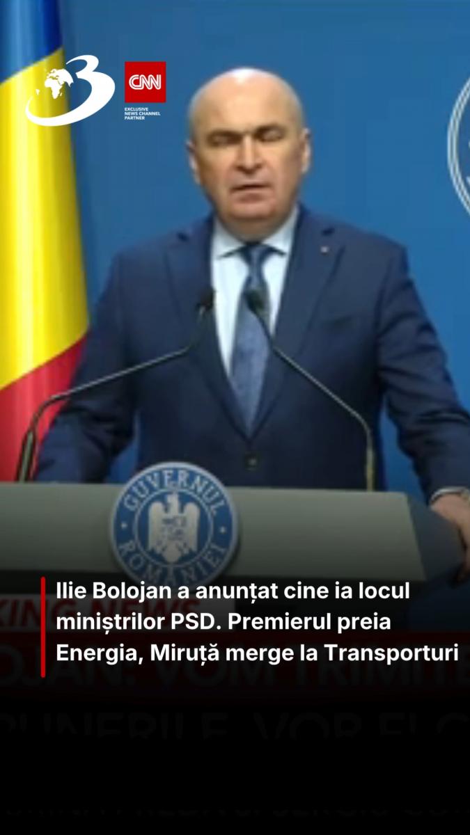 Ilie Bolojan a anunțat cine ia locul miniștrilor PSD. Premierul preia Energia, Miruță merge la Transporturi