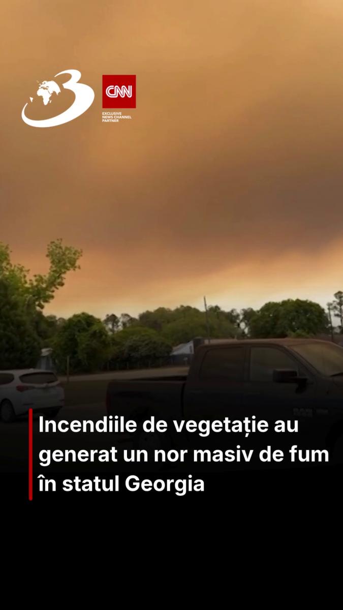 Incendiile de vegetație au generat un nor masiv de fum în statul Georgia