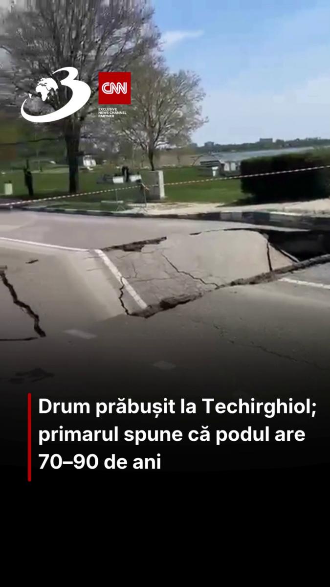 Drum prăbușit la Techirghiol; primarul spune că podul are 70–90 de ani