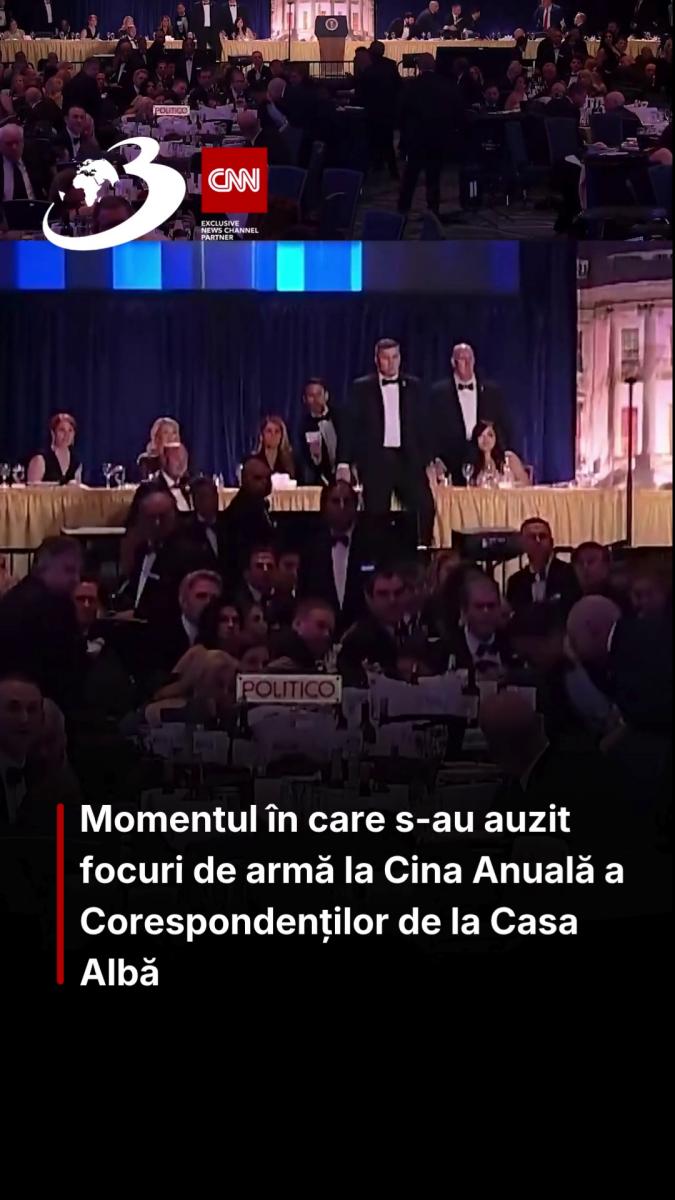 Momentul în care s-au auzit focuri de armă la dineul corespondenților de la Casa Albă