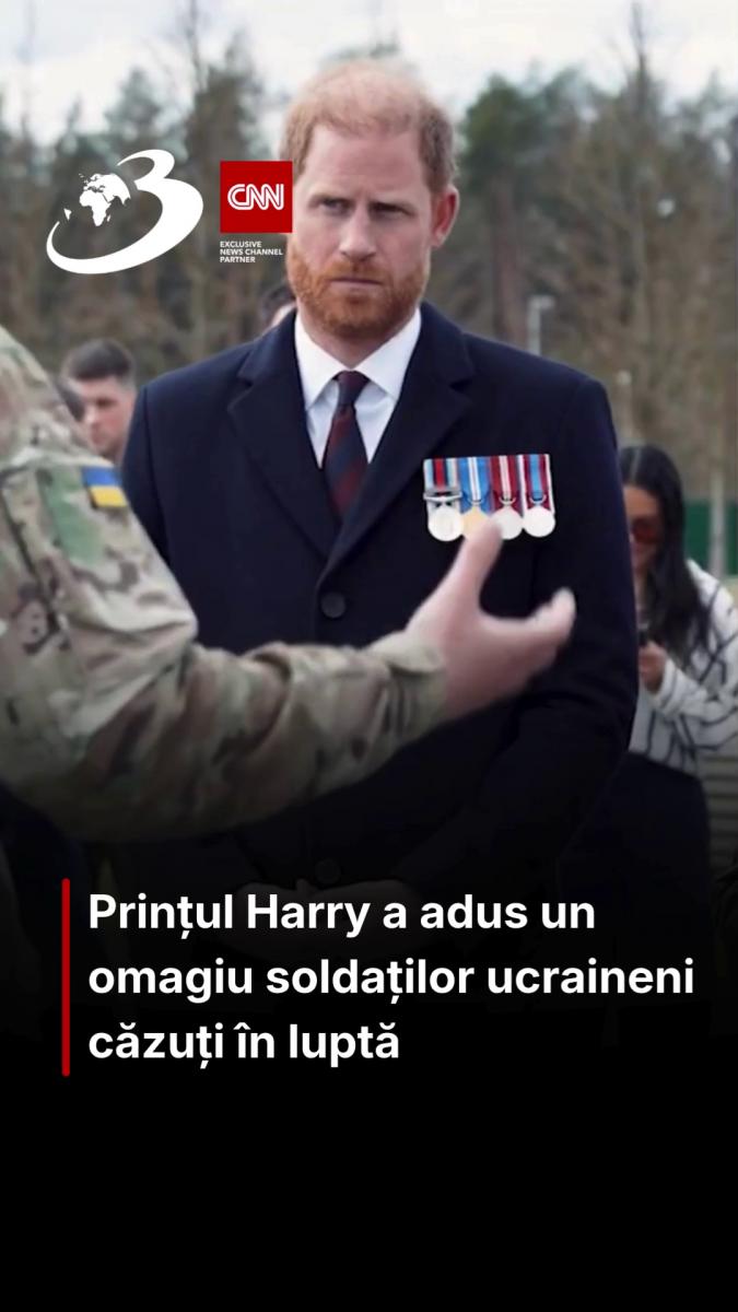 Prințul Harry a adus un omagiu soldaților ucraineni căzuți în luptă