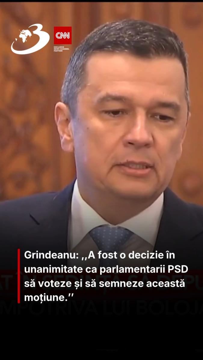 Grindeanu: ,,A fost o decizie în unanimitate ca parlamentarii PSD să voteze și să semneze această moțiune. Cer secretarilor de stat ai PSD și prefecților PSD să își prezinte demisiile în perioada următoare.''