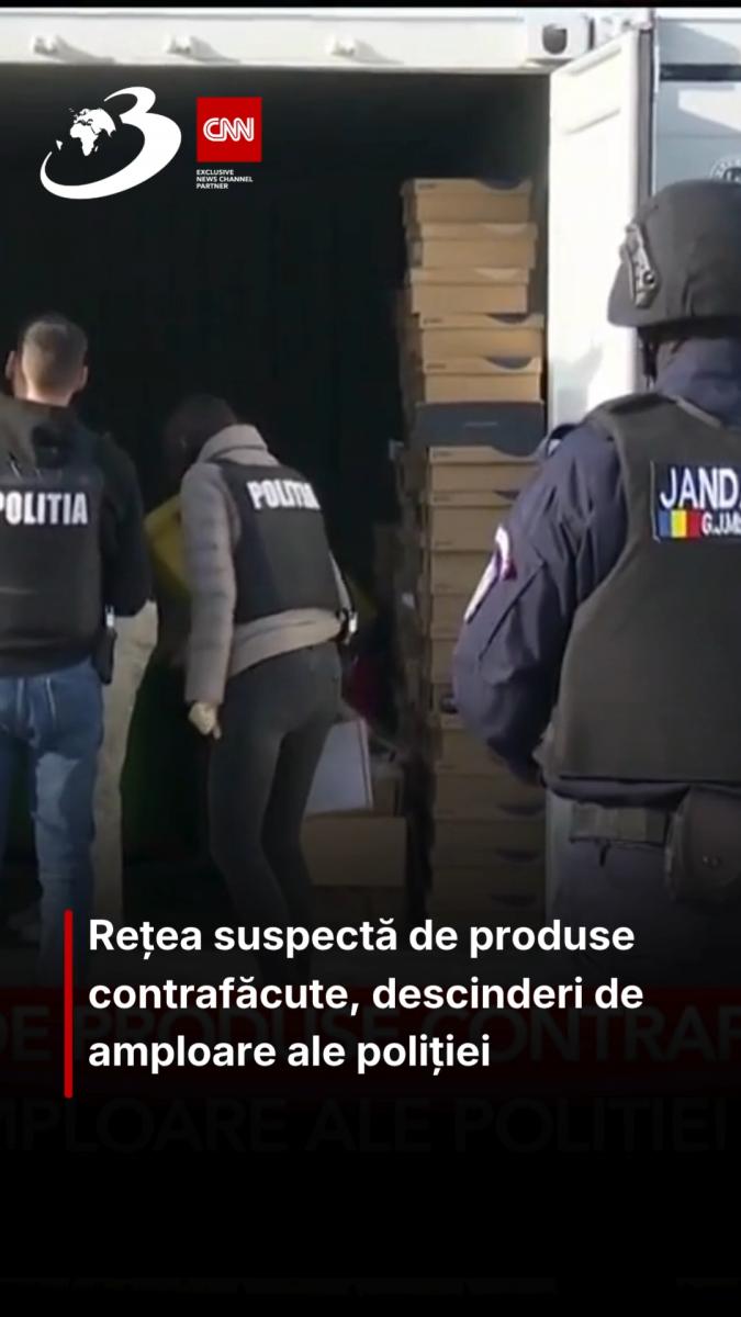 Rețea suspectă de produse contrafăcute, descinderi de amploare ale poliției