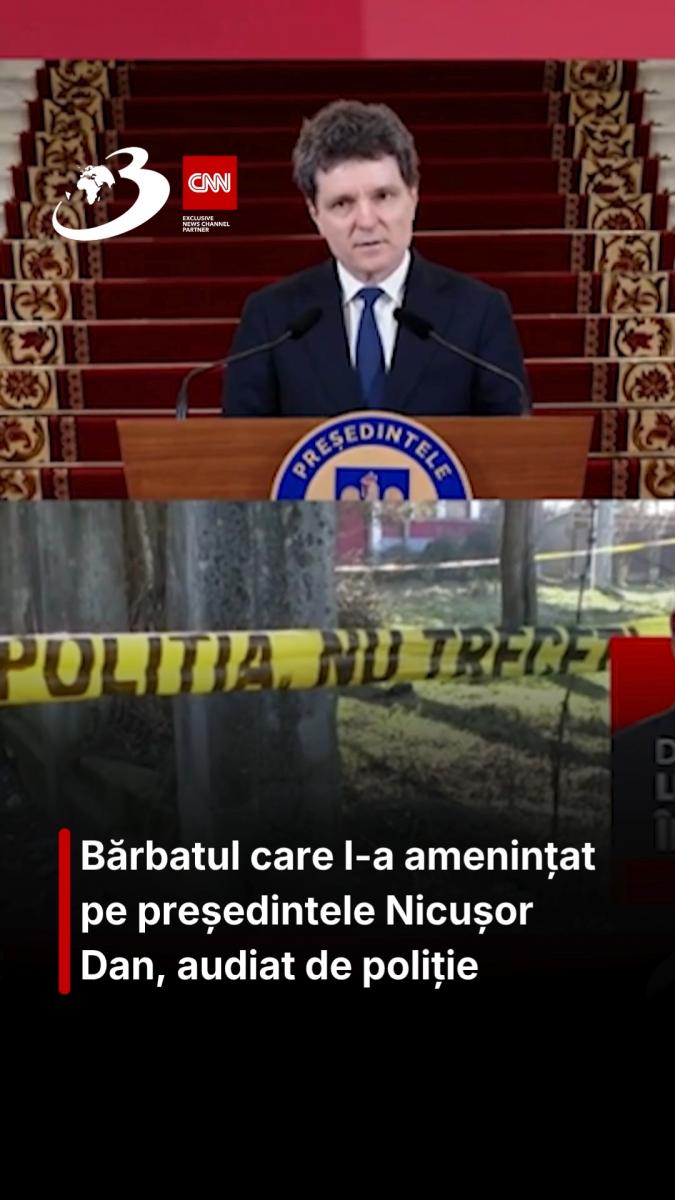 Bărbatul care l-a amenințat pe președintele Nicușor Dan, audiat de poliție