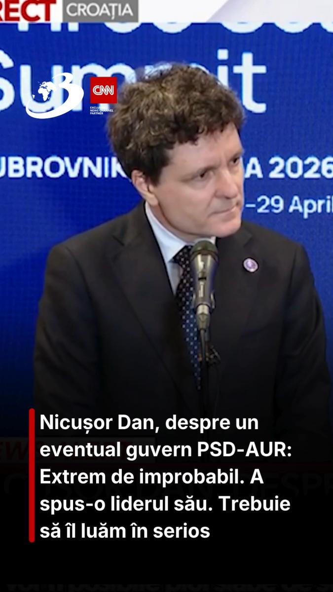 Nicușor Dan, despre un eventual guvern PSD-AUR: Extrem de improbabil. A spus-o liderul său. Trebuie să îl luăm în serios