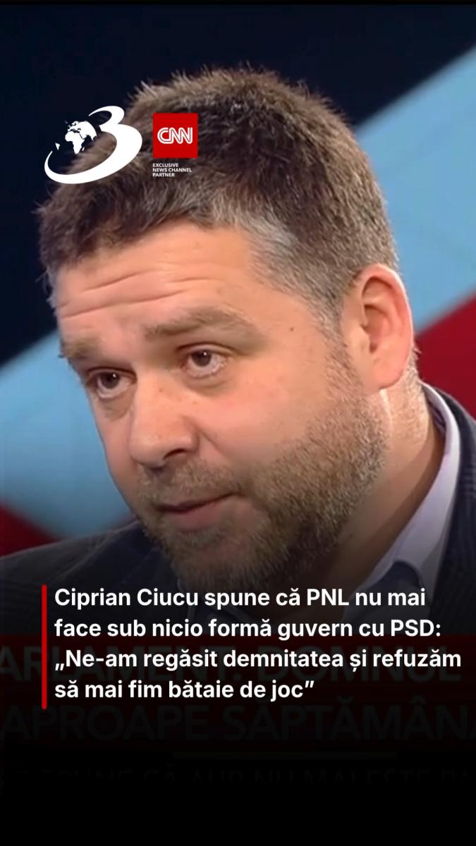 Ciprian Ciucu spune că PNL nu mai face sub nicio formă guvern cu PSD: „Ne-am regăsit demnitatea și refuzăm să mai fim bătaie de joc”