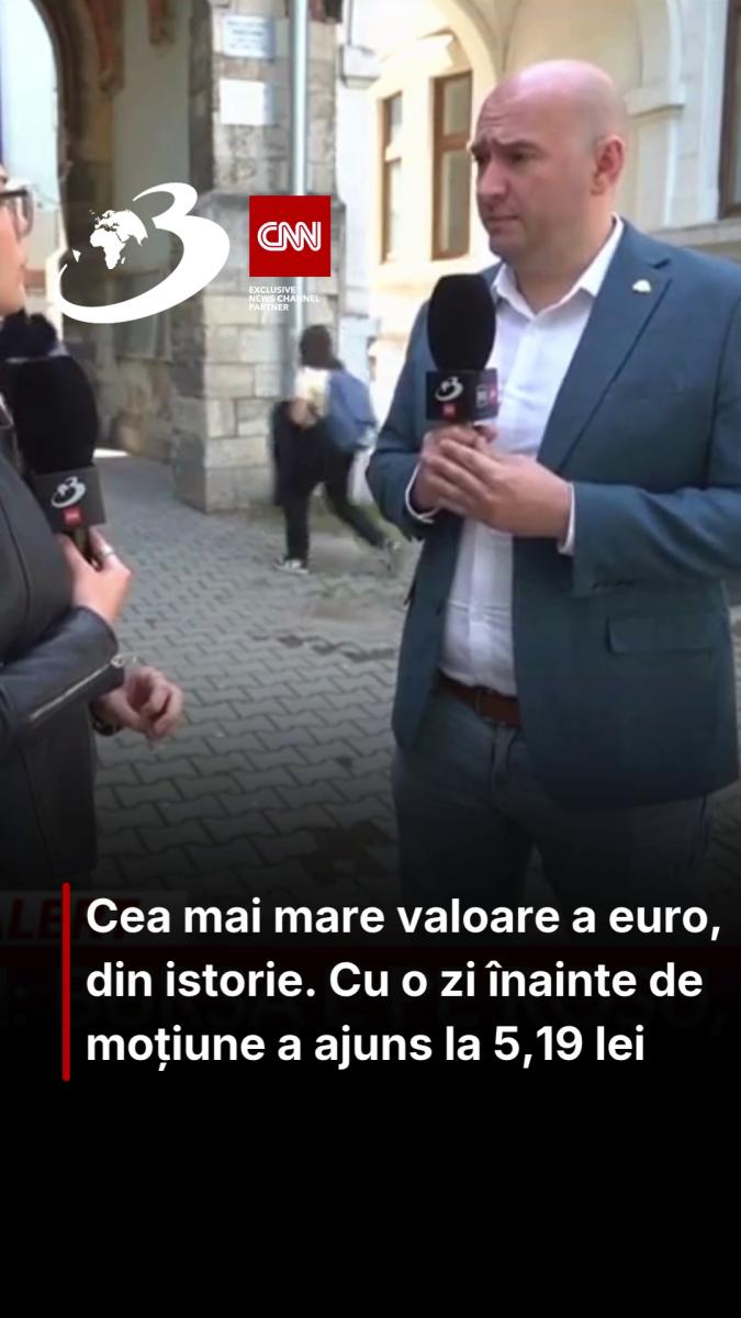 Cea mai mare valoare a euro, din istorie. Cu o zi înainte de moțiune a ajuns la 5,19 lei